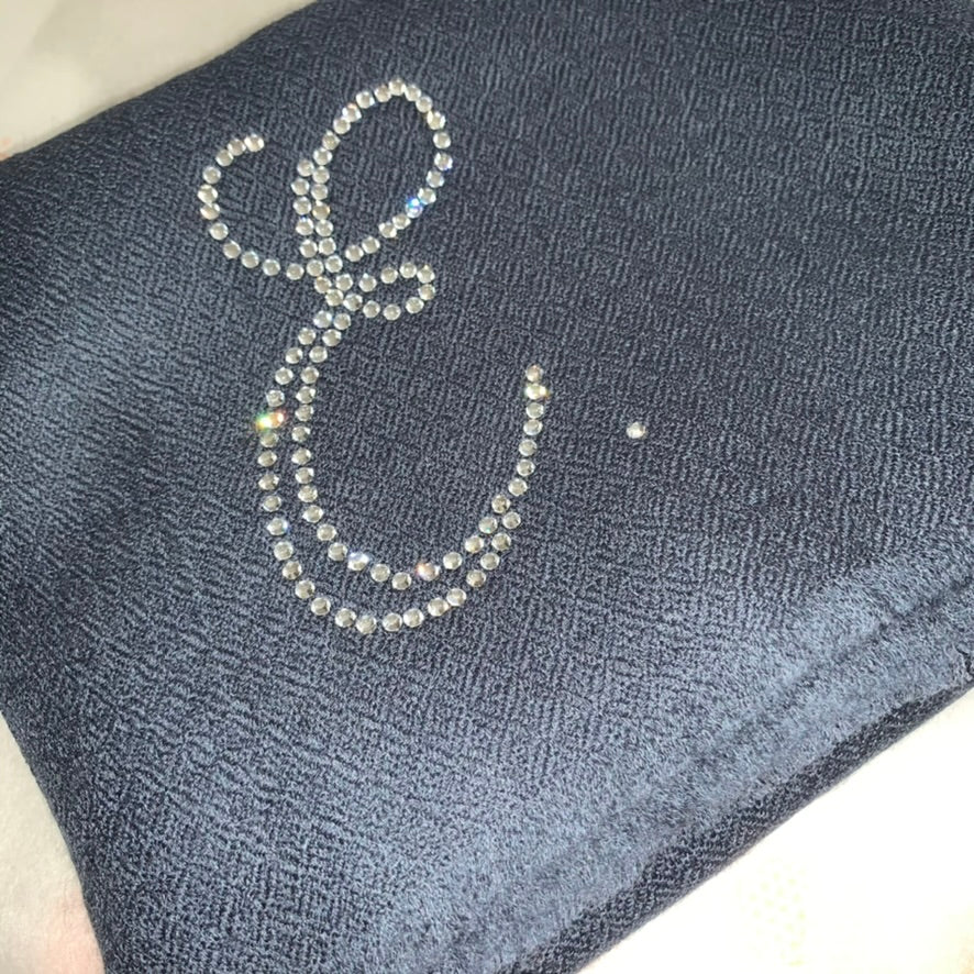 Personalized crystal shawl - Custom initial or logo