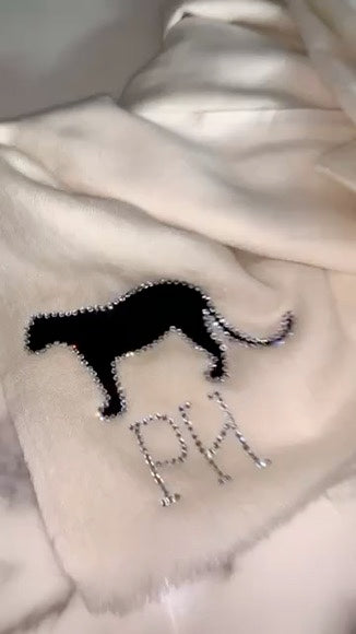 Personalized shawl with crystal enhancement
