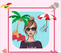 The Palm Court personalised Mahjong mat inspired by Beach vibes of fun and games -  Instyle Designs Hong Kong